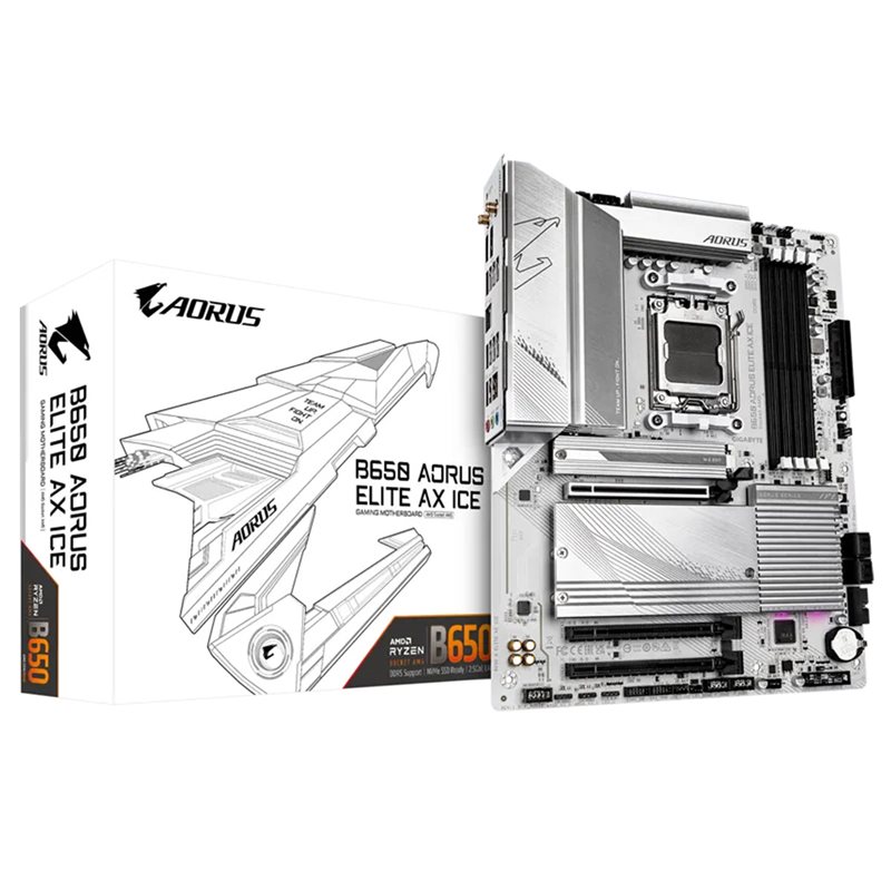 Gigabyte B650 AORUS ELITE AX ICE Gaming Motherboard AM5
