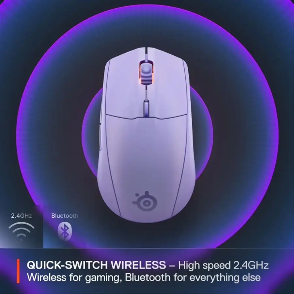 Steelseries Rival 3 Gen 2 Wireless Optical Gaming Mouse - Lavender