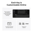 Keychron V1 Ultra 8K Wireless Silk POM Switch RED Custom Mechanical Keyboard