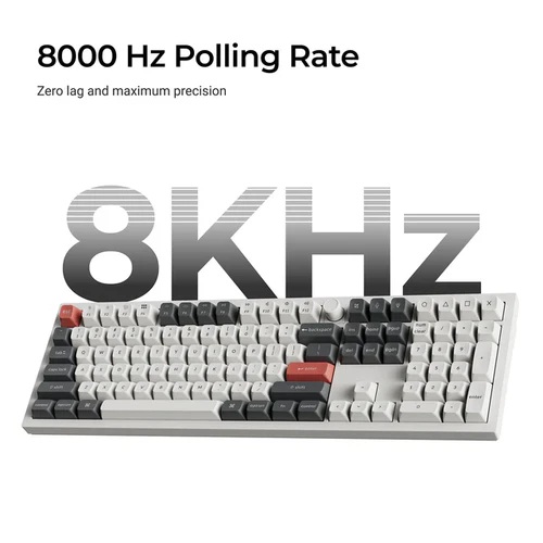Keychron Q6 Ultra 8K Wireless Black Silk POM Switch BROWN Custom Mechanical Keyboard