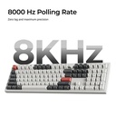 Keychron Q6 Ultra 8K Wireless Black Silk POM Switch BROWN Custom Mechanical Keyboard