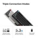 Keychron Q3 Ultra 8K Wireless Black Silk POM Switch BANANA Custom Mechanical Keyboard