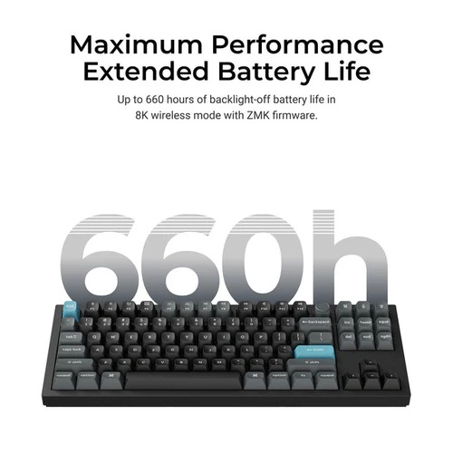 Keychron Q3 Ultra 8K Wireless Black Silk POM Switch BANANA Custom Mechanical Keyboard