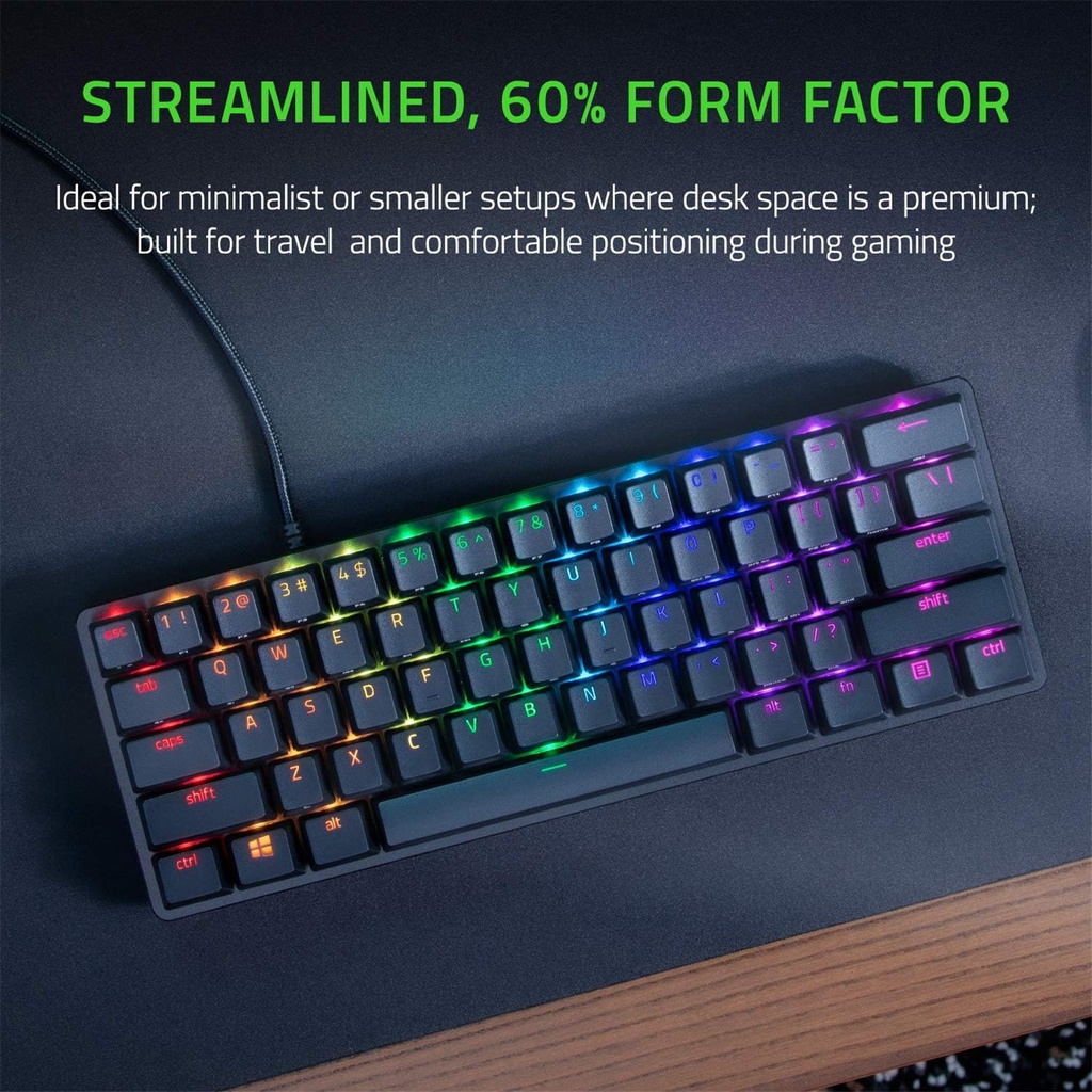 RAZER HUNTSMAN MINI - 60% OPTICAL GAMING KEYBOARD (LINEAR RED SWITCH)