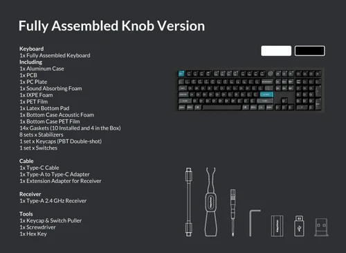 Keychron Q6 Ultra 8K Wireless Black Silk POM Switch BANANA Custom Mechanical Keyboard