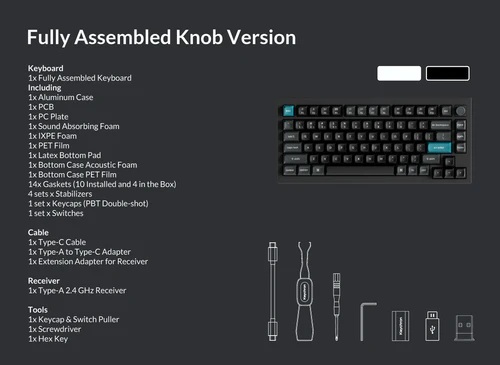 Keychron Q1 Ultra 8K Wireless Black Silk POM Switch BANANA Custom Mechanical Keyboard
