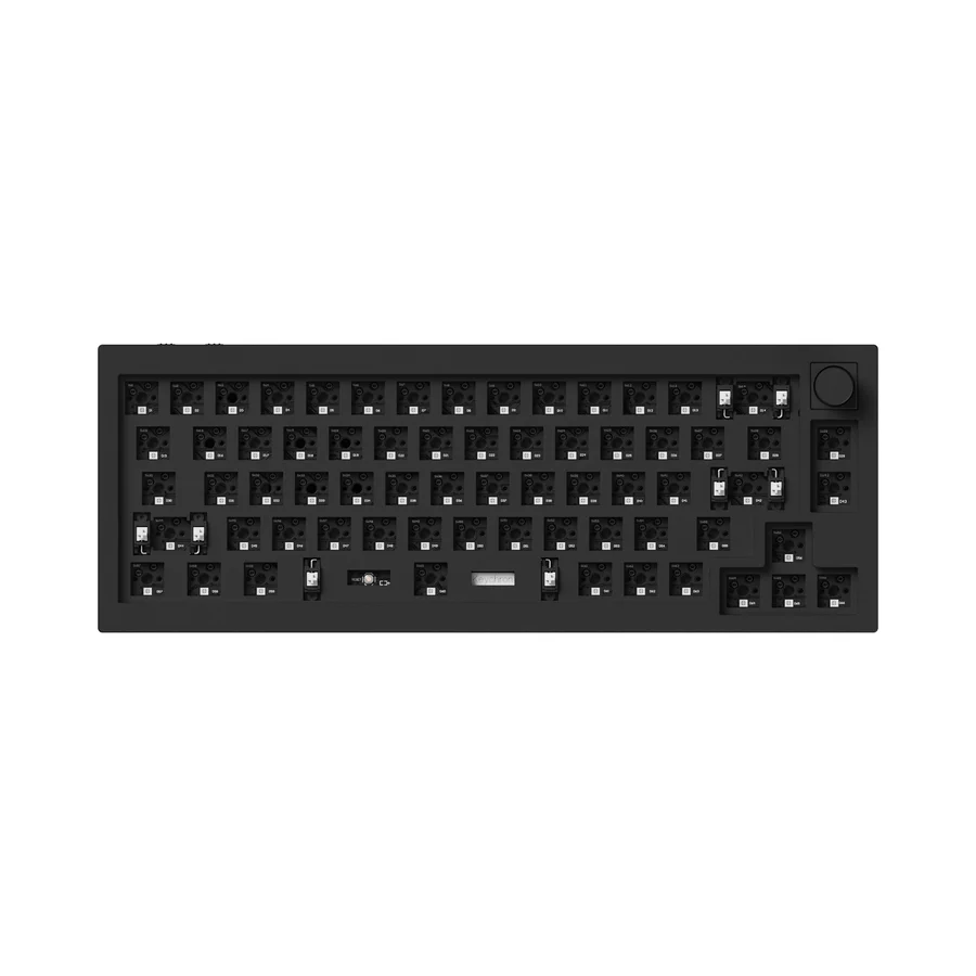 Keychron Q2 Pro 65% QMK/VIA Wireless Custom Mechanical Keyboard Barebone Knob Carbone Black