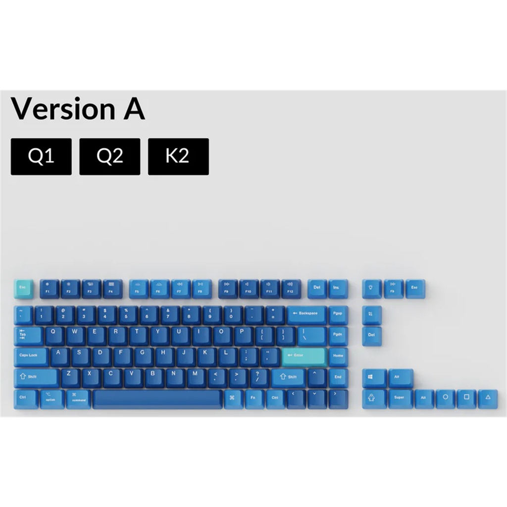 Keychron Q1 & K2 OEM Dye-Sub PBT Keycap Set - Ocean