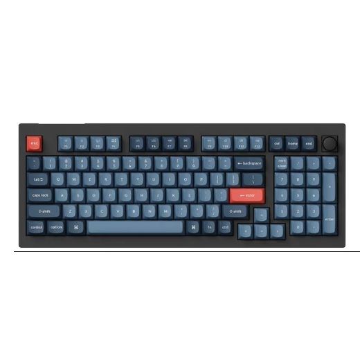 Keychron V5 MAX ANSI 96% Layout 100 Key Carbon Black Full Assembled Knob Red Switch RGB Hot-Swap Gateron Jupiter Wireless / Wired / 2.4GHz Normal Profile QMK Custom Keyboard
