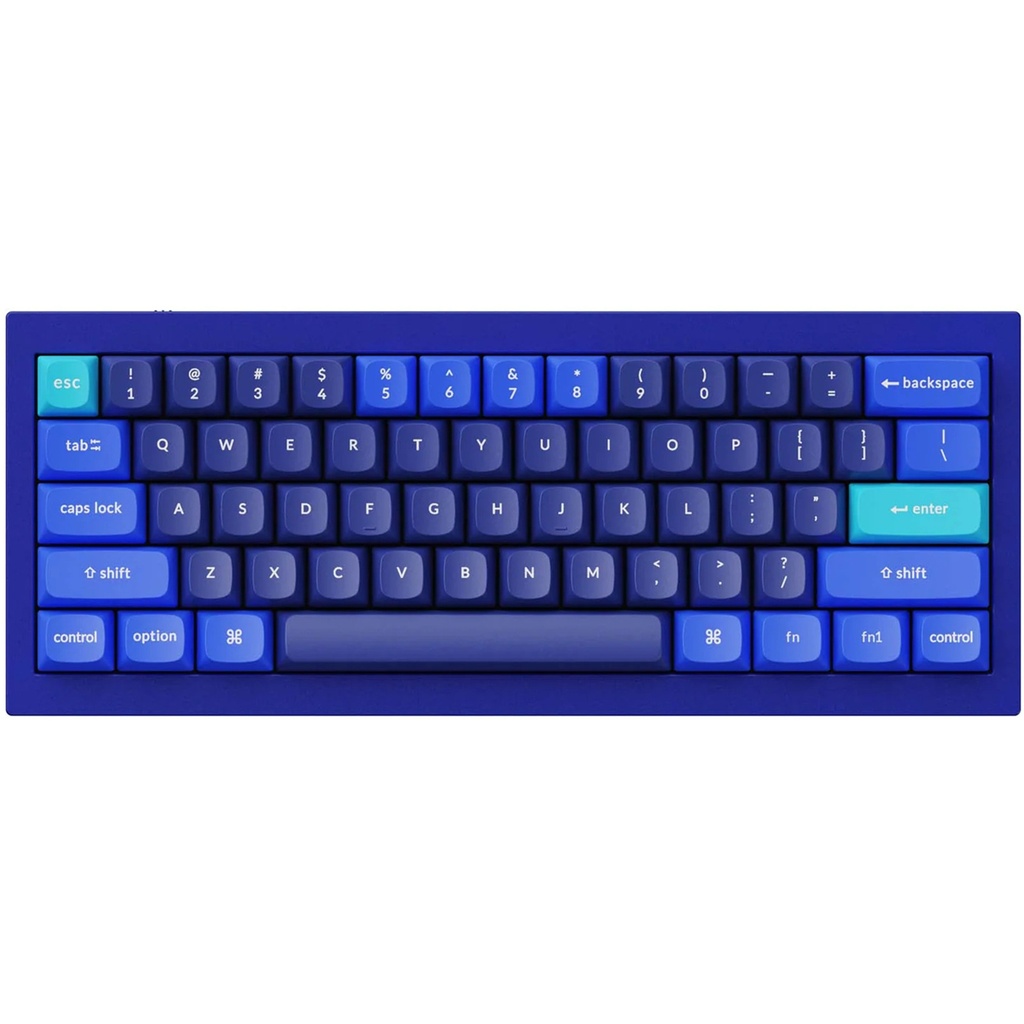 Keychron Q4-J3 60% Layout 61 Key Blue Frame Gateron G Pro Brown Switch RGB Hot-Swap Wired Keyboard