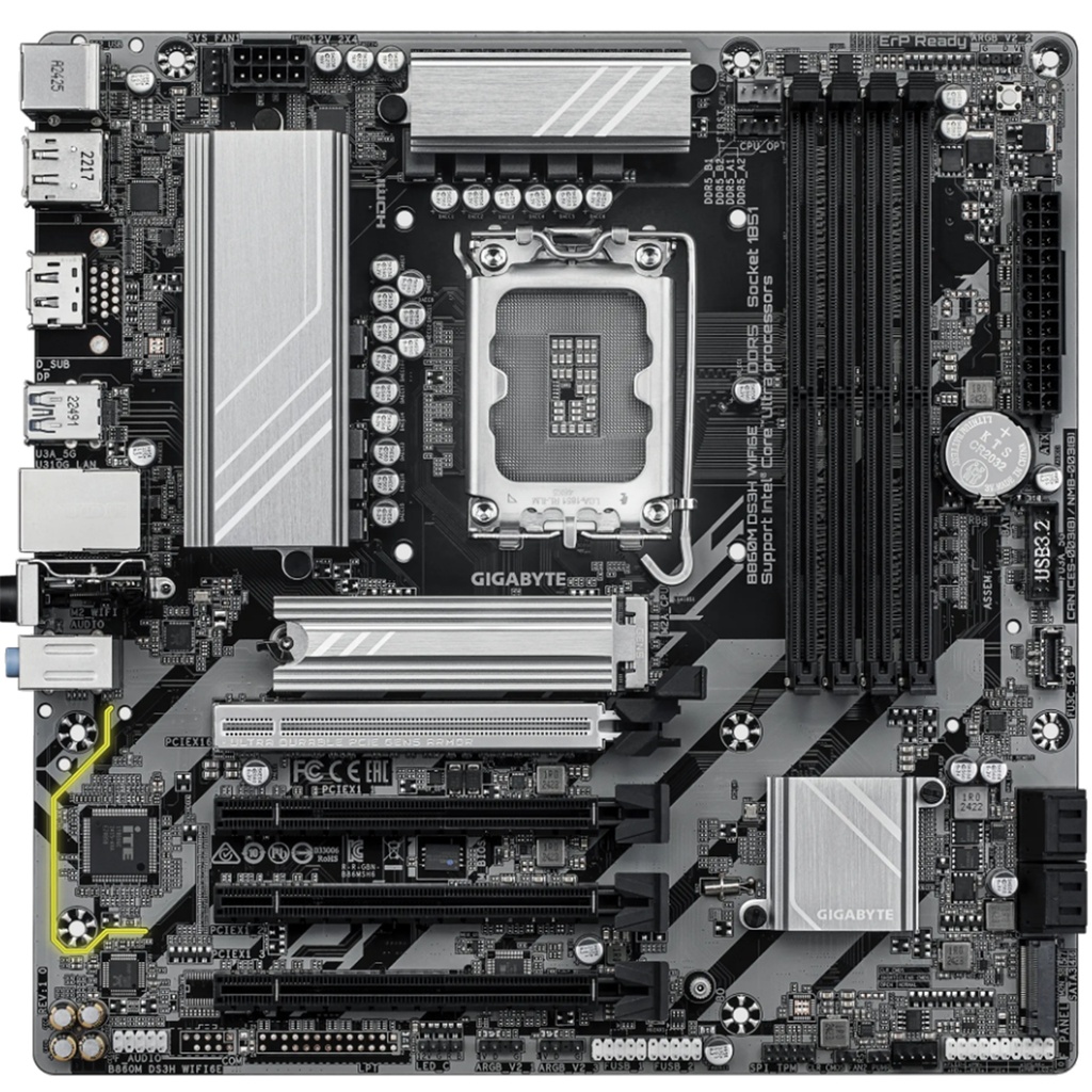 Gigabyte B860M DS3H WIFI6E mATX LGA1851 Motherboard