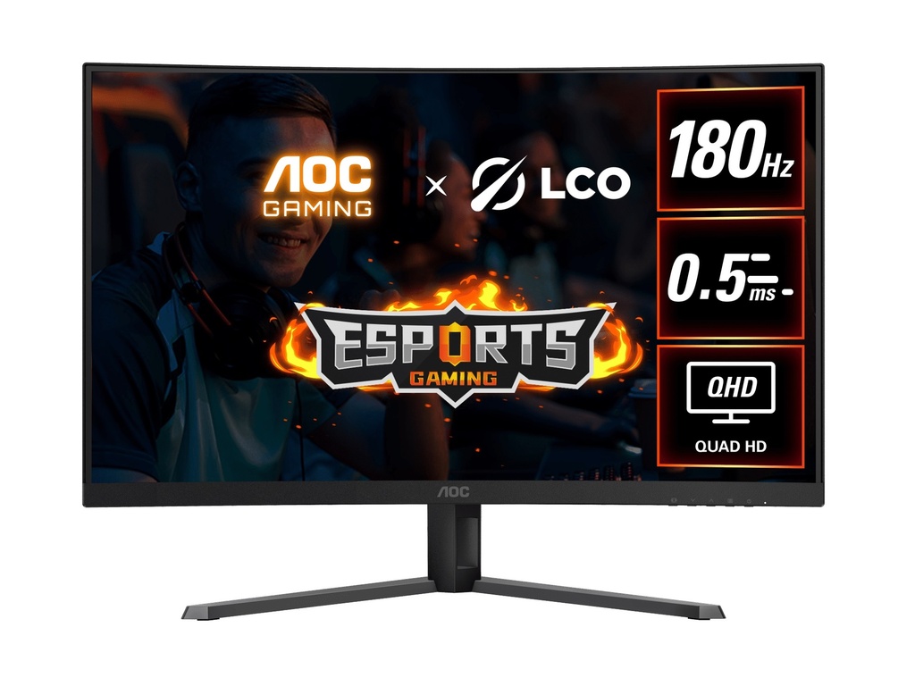 AOC CQ32G4E 31.5" QHD 180Hz Curved R1500 Gaming Monitor