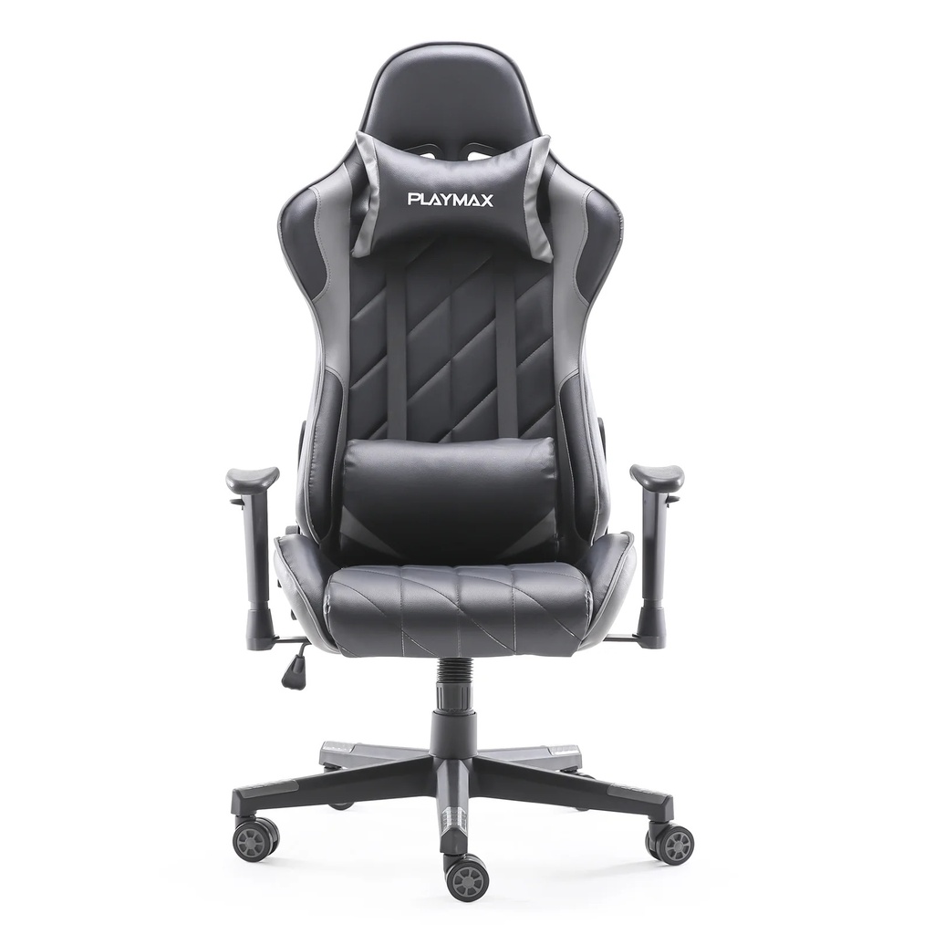 Playmax Elite Gaming Chair - Steel Grey and Black