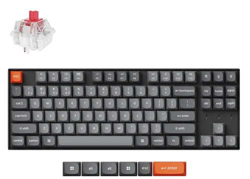 Keychron K8 Max QMK Wireless Fully Assembled RGB Backlight Super Red Switch Mechanical Keyboard