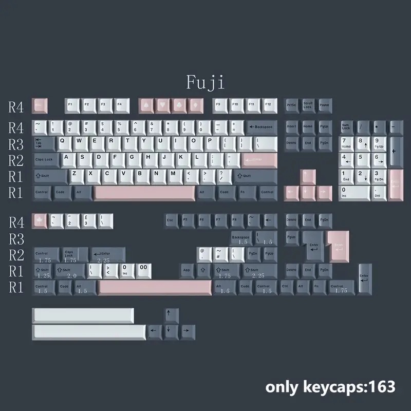 Two Colour Fuji Cherry ABS Keycaps