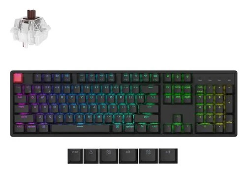 Keychron K10 QMK Wireless RGB Backlight Aluminum Frame Keychron Superswitch Brown (Hot-Swappable) Mechanical Keyboard