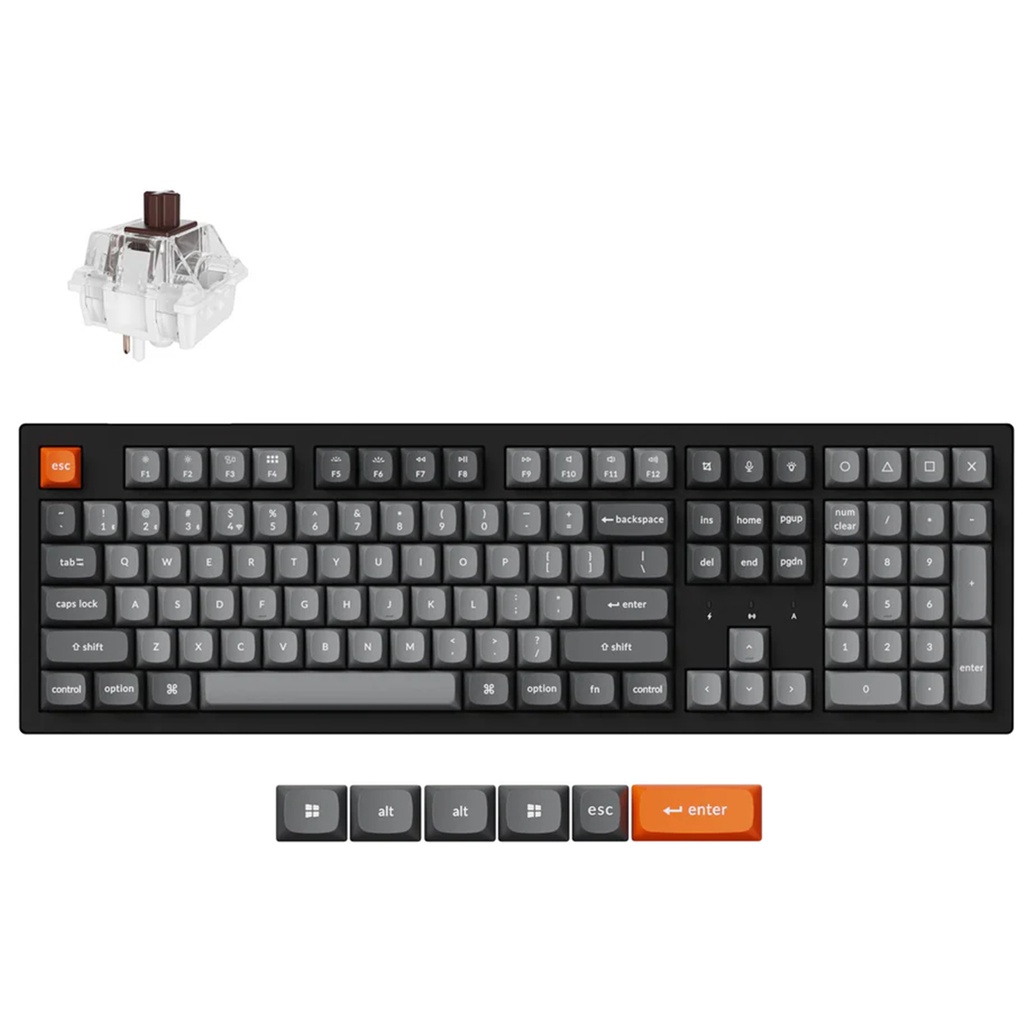 Keychron K10 Max QMK Fully Assembled White Backlight Super Brown Wireless Mechanical Keyboard