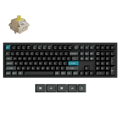 Keychron Q6 Ultra 8K Wireless Black Silk POM Switch BANANA Custom Mechanical Keyboard