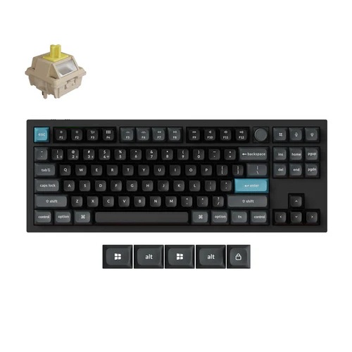 Keychron Q3 Ultra 8K Wireless Black Silk POM Switch BANANA Custom Mechanical Keyboard