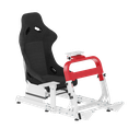 Bracom Robust Sim Racing Cockpit with Gear Shift Mount & Seat White/Red