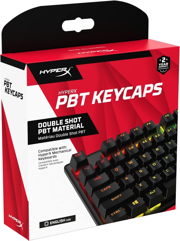 HyperX Double Shot PBT Keycaps - Black