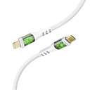 PROMATE USB-C to C 1.2M 60W Cable - Transparent End White