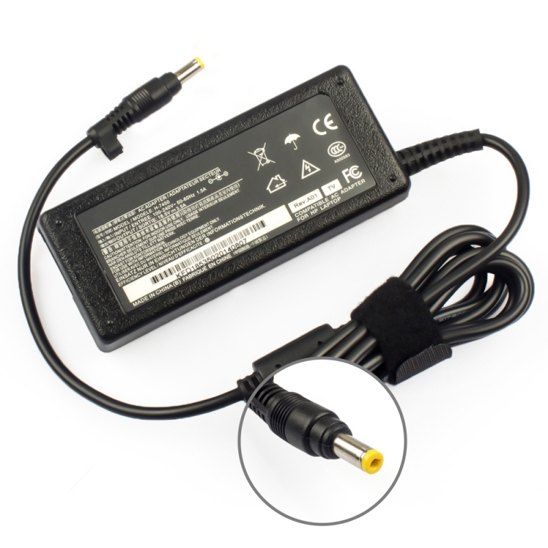 HP Yellow Tip Genuine AC Adapter | 65W | 18.5V x 1.7A