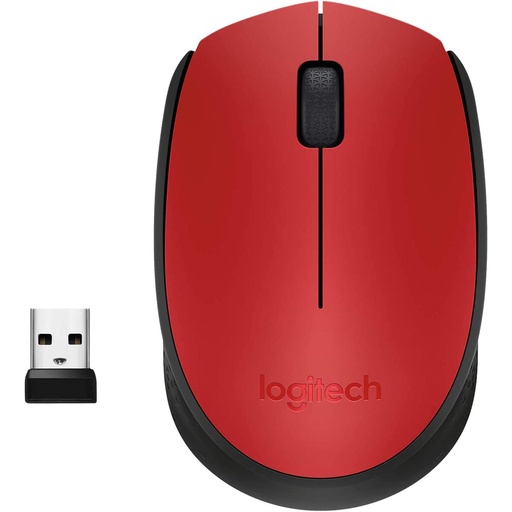 [910-004657] Logitech M171 Wireless Mouse - Red