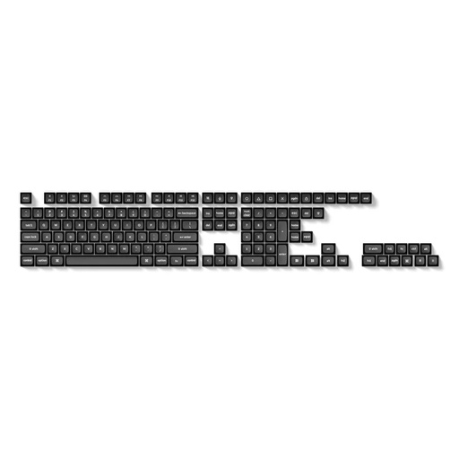 [KEYC-PBT-03] Keychron Double Shot OSA PBT Keycap Full Keycap Set - White on Black