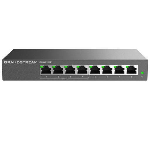 [GWN7701P] Grandstream GWN7701P 8 Port Gigabit Unmanaged Ethernet Switch with 4 Ports PoE