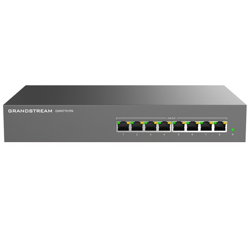 [GWN7701PA] Grandstream GWN7701PA 8 Port Gigabit Unmanaged Ethernet PoE Switch