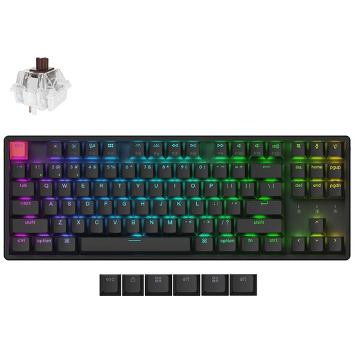 [KEYC-K8X-J3] Keychron K8 QMK Wireless RGB Backlight Aluminum Frame Keychron Superswitch Brown (Hot-Swappable) Mechanical Keyboard