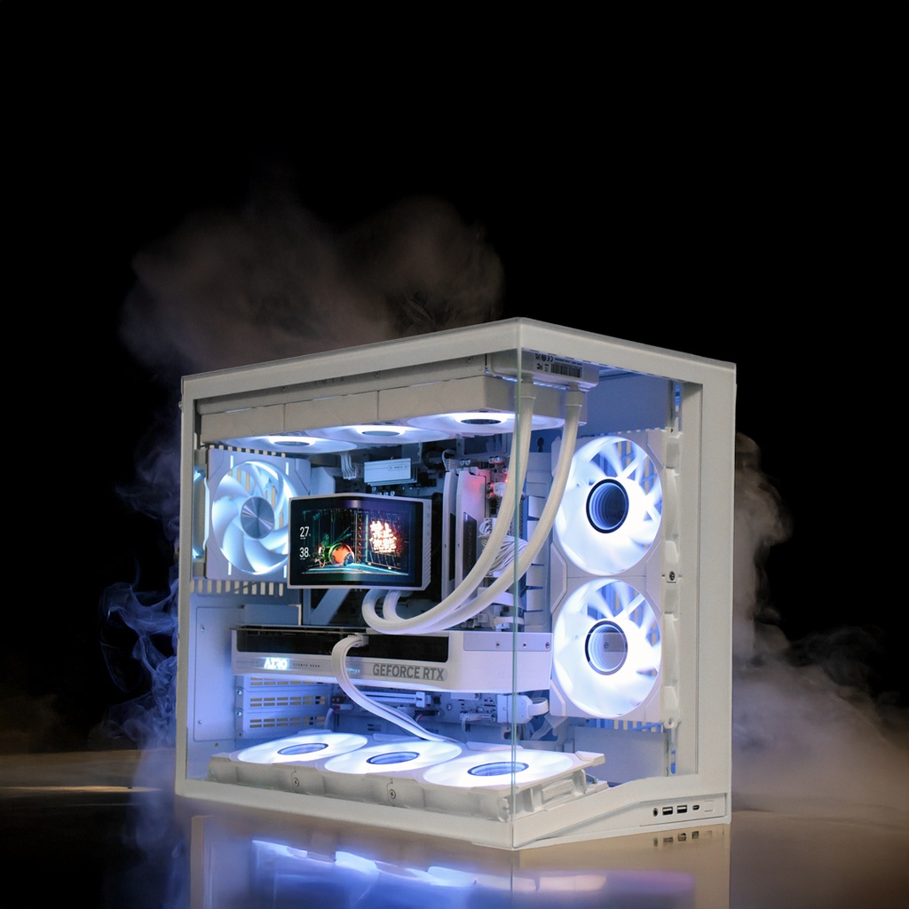 [vrpc-glaciersurger79800x3drtx508032gbddr52tb] VRCPC | Glacier Surge | Ryzen7 9800X3D | RTX 5080 16GB | 32GB DDR5-6000 | 2TB NVMe SSD | 3-Year Warranty